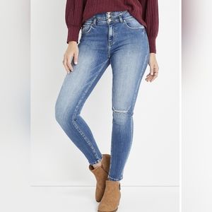 KanCan Skinny Curvy High Rise Triple Button Jean